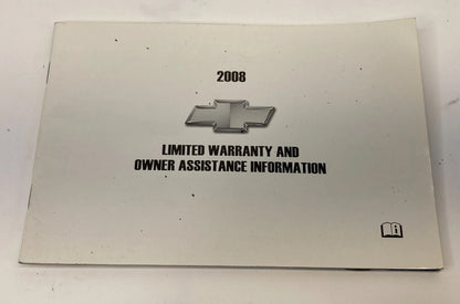 2008 08 CHEVY CHEVROLET OWNER MANUAL WARANTY GUIDE BOOK ONSTAR W/ CASE OEM