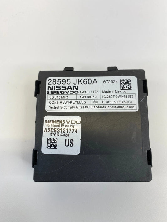 07 08 INFINITI G35 08-13 G37 ANTI THEFT KEYLESS CONTROL MODULE UNIT 28595-JK60A