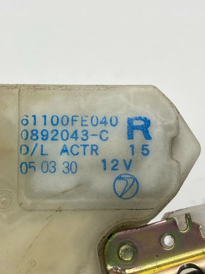 2002-2007 SUBARU IMPREZA REAR RIGHT BACK DOOR LOCK LATCH ACTUATOR 61100FE040 OEM