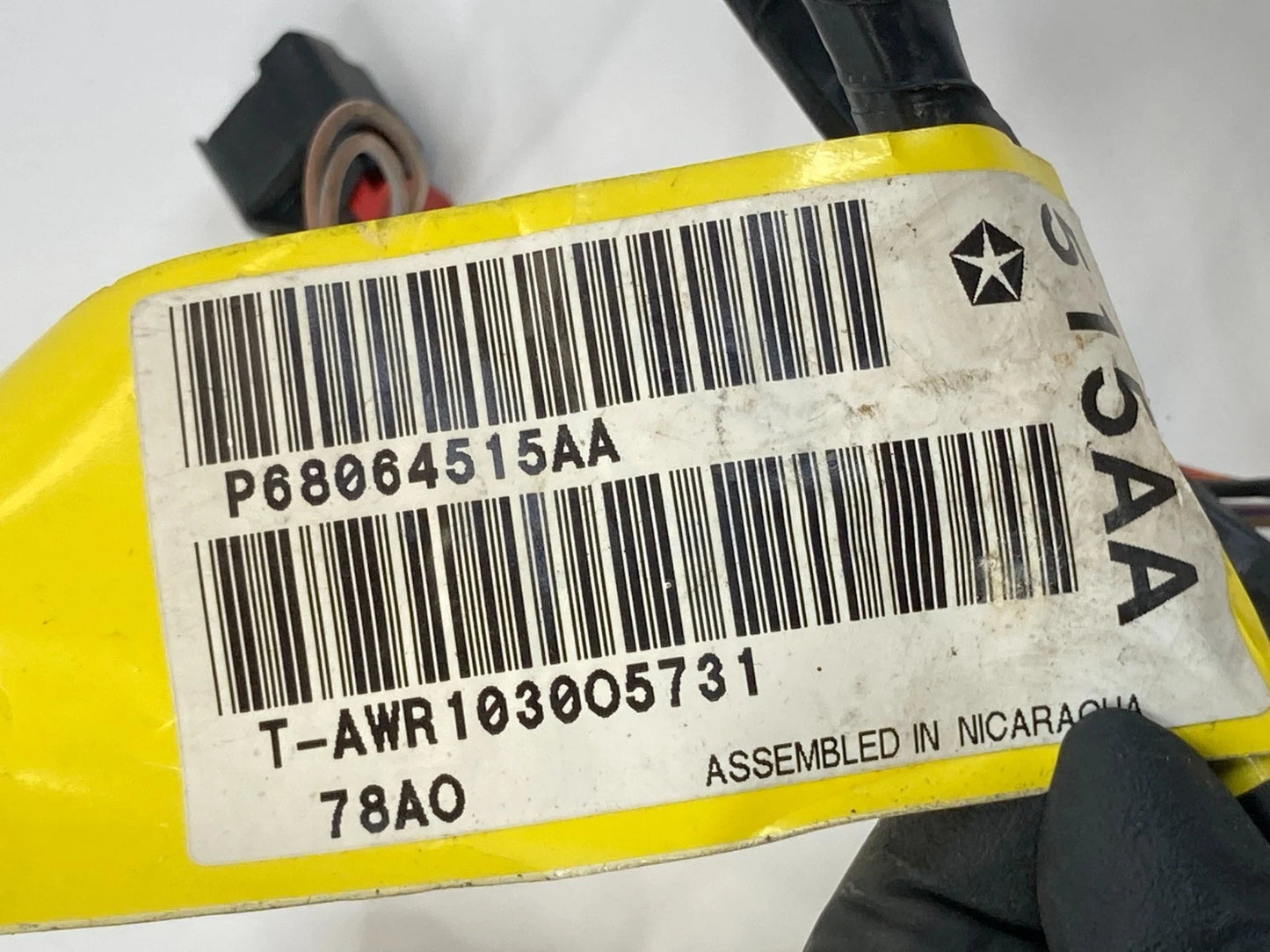 09-14 VW VOLKSWAGEN ROUTAN REAR LEFT SIDE DOOR HARNESS WIRING WIRE 68064515AA