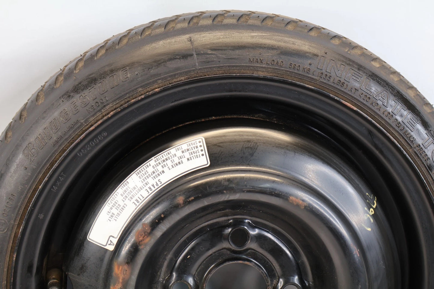2007 2008 HONDA FIT SPARE TIRE COMPACT DONUT WHEEL RIM T115/70D14 88M OEM