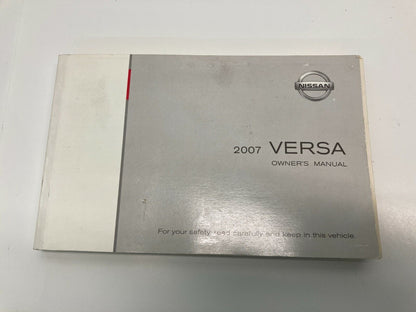 2007 07 Nissan Versa Owner's Manual Book & Warranty Information Booklet w/ Case