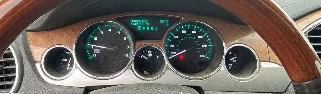 08-12 BUICK ENCLAVE 3.6L AT SPEEDOMETER INSTRUMENT CLUSTER 168K MILES 22763014