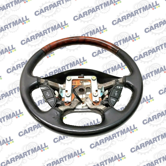 2003-2006 LINCOLN LS STEERING WHEEL LEATHER WOOD GRAIN W/ RADIO CONTROLS OEM