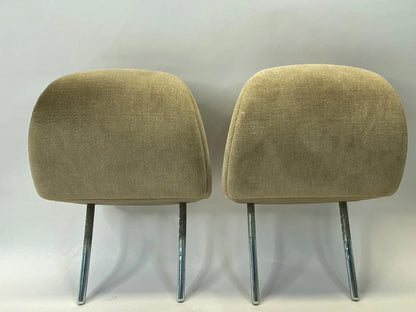 2008-2010 HONDA ACCORD SEDAN FRONT DIVER PASSENGER SEAT HEADRESTS PAIR IVORY OEM