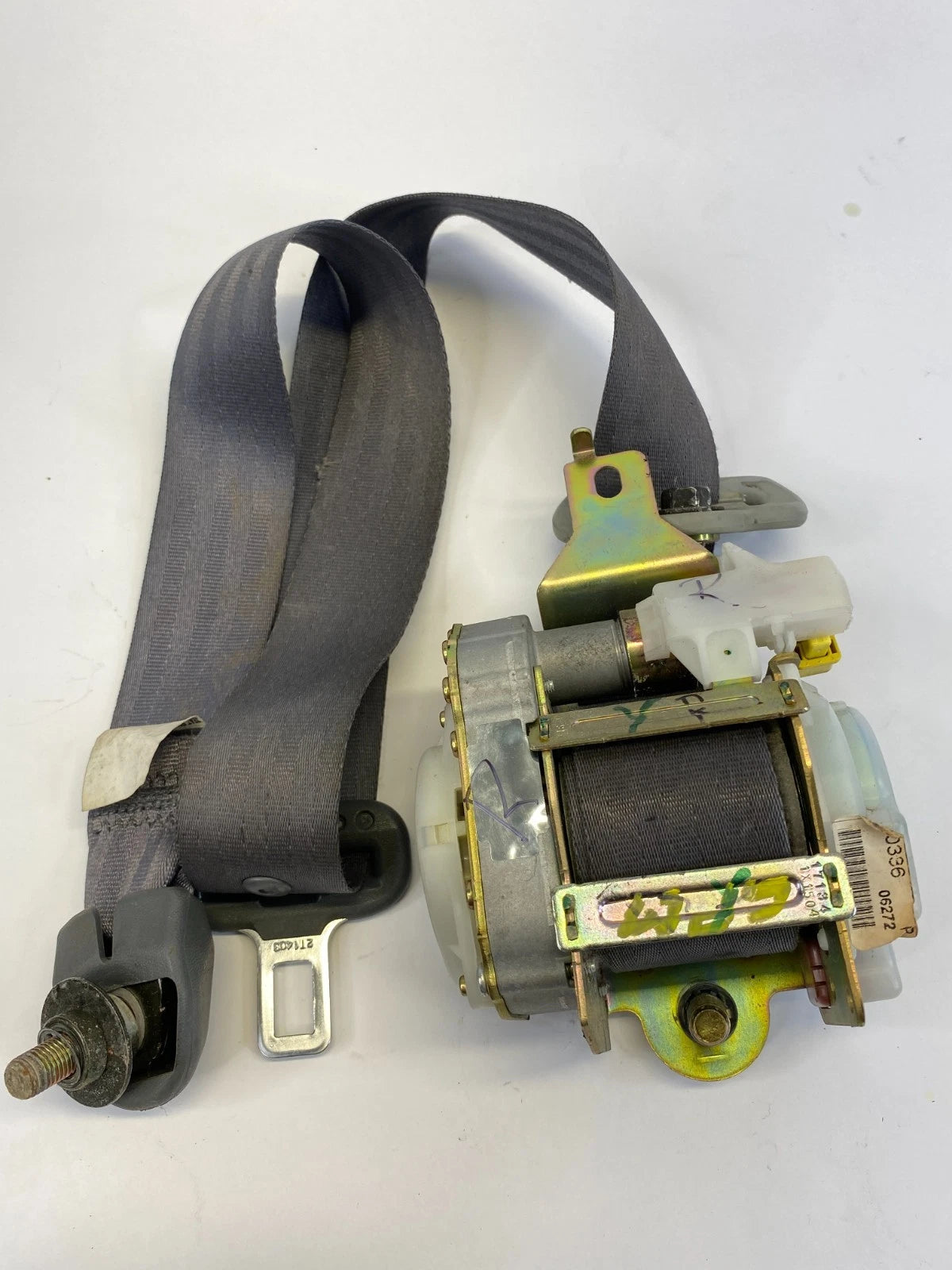 2001 2002 HONDA CIVIC FRONT RIGHT PASSENGER SEAT BELT RETRACTOR ASSY GRAY OEM