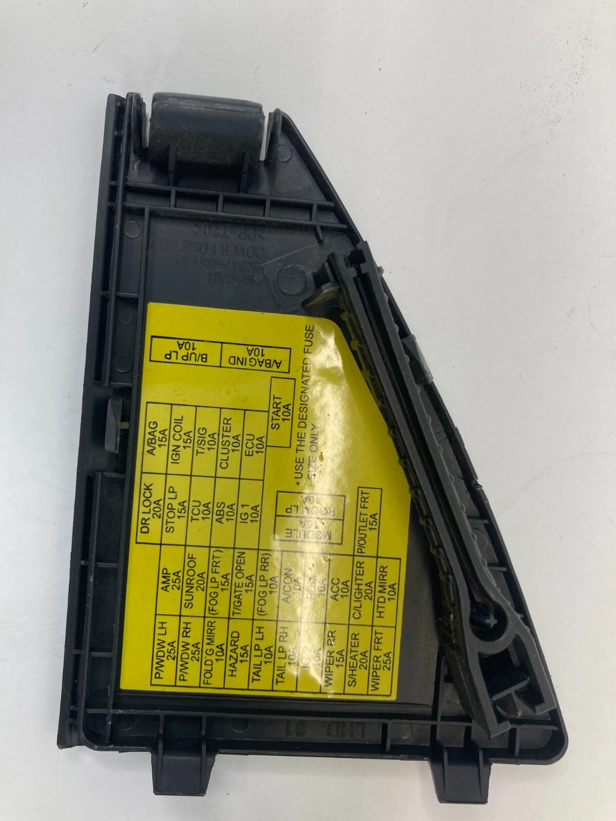 10 11 12 13 KIA SOUL DASH FUSE RELAY BOX COVER CAP LID TRIM 2K847-65130 OEM