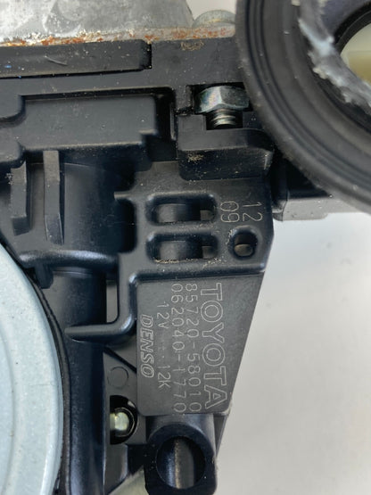 2004-2009 Toyota Prius Fron Left FR LH Window Regulator w/ Motor 85720-58010 OEM