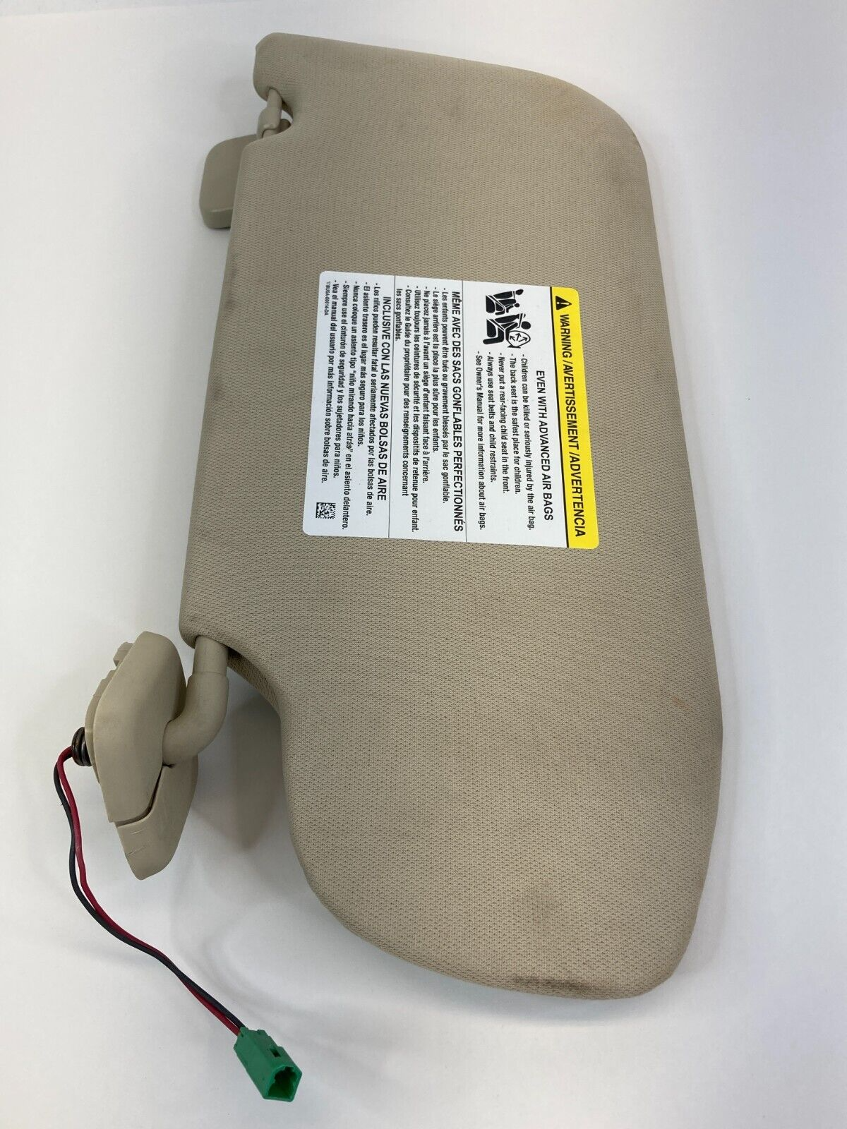 2013-2019 Ford Taurus Right Side Sunvisor Passenger Sun Visor Illuminated Beige