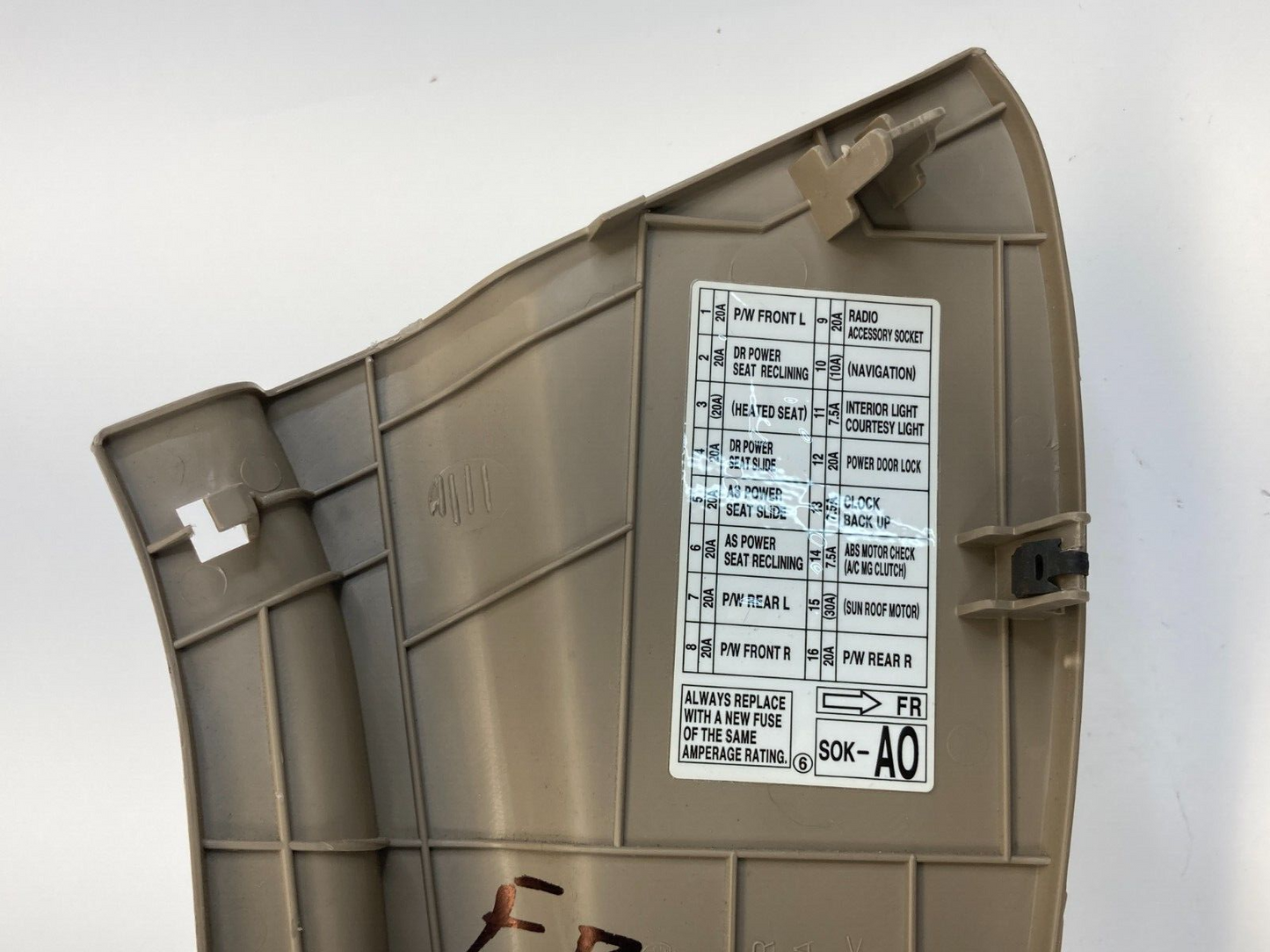 99-03 Acura TL Dash Right Passenger Instrument Access Fuse Panel Trim 77215-S0K