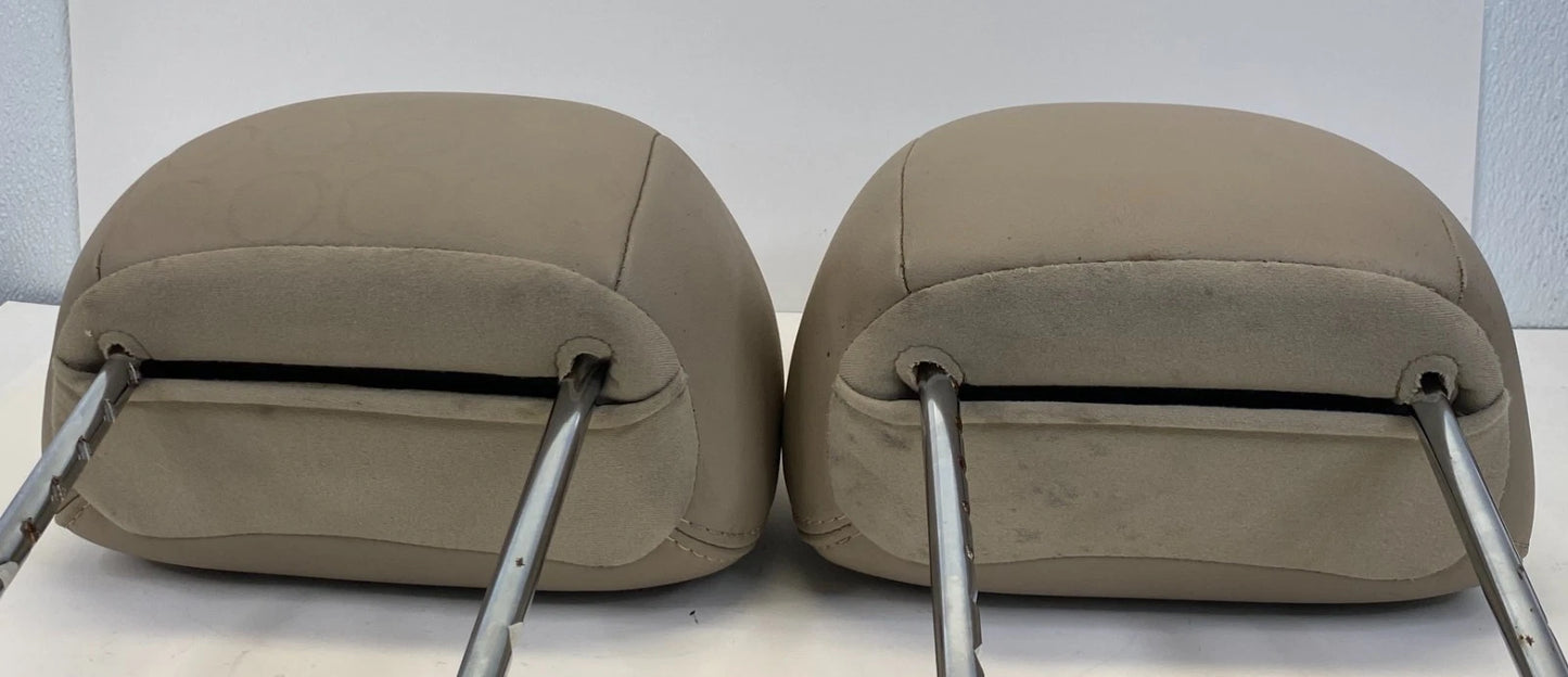 2013-2016 NISSAN PATHFINDER FRONT SEAT HEADREST PAIR SET LH RH TAN OEM FACTORY