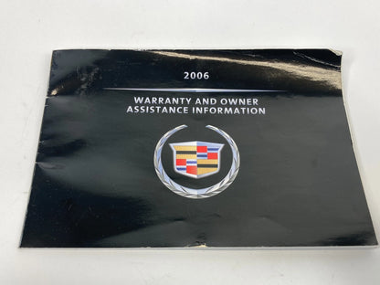 2006 CADILLAC CTS WARRANTY OWNERS ASSISTANCE INFORMATION SET ONSTAR GUIDE OEM