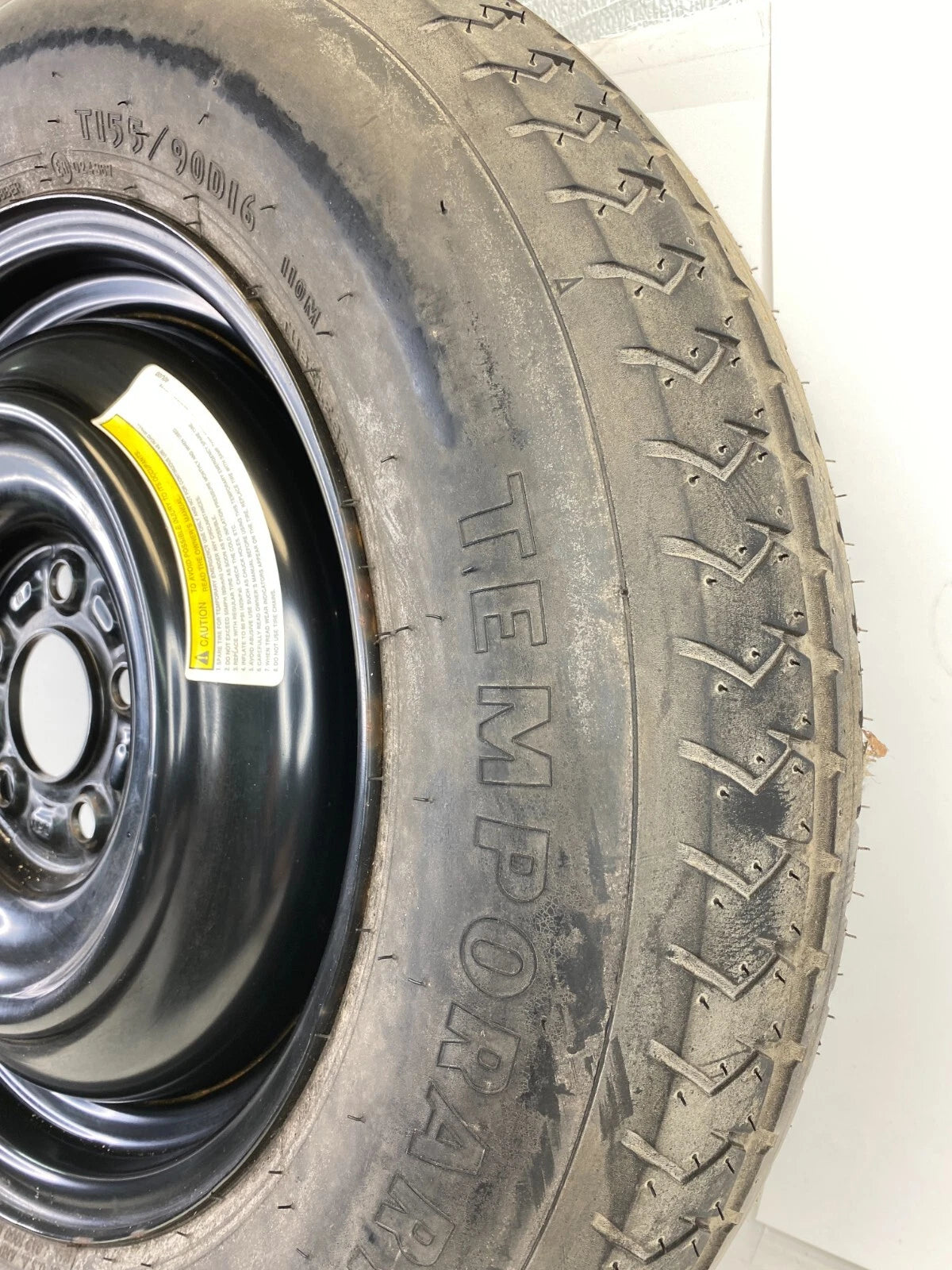 08-13 NISSAN ROGUE EMERGENCY SPARE TIRE COMPACT DONUT WHEEL RIM T155/90D16 OEM