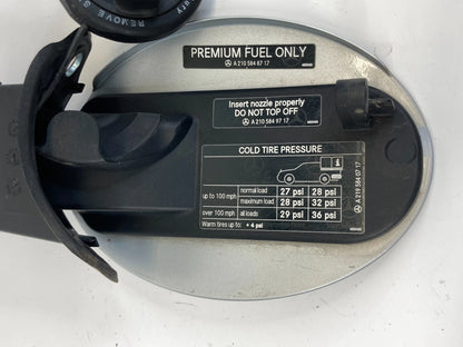 06-11 MERCEDES CLS500 FUEL FILLER TANK DOOR GAS LID W/ CAP UNIT A2105849717 OEM