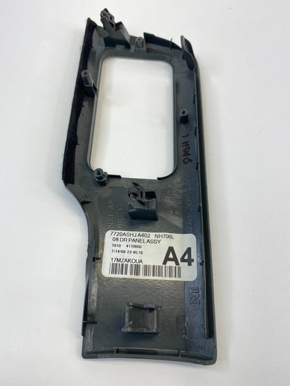 05-10 HONDA ODYSSEY DASH LEFT SLIDING DOOR SWITCH COVER TRIM BEZEL 7720ASHJA402