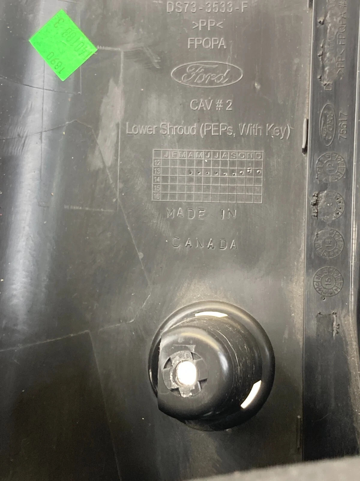 2013-2020 FORD FUSION STEERING COLUMN UPPER & LOWER COVER TRIM DS73-3533-F