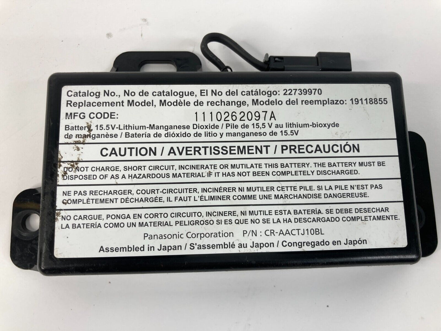 06-13 Chevrolet Impala Onstar Communication Interface Module Battery 22739970