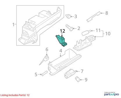 2010-2018 VOLKSWAGEN JETTA GLOVE BOX COMPATMENT BOX LIGHT LAMP SWITCH 1K0947561