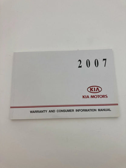 2007 07 KIA OPTIMA OWNERS GUIDE WARRANTY & CONSUMER INFORMATION BOOK MANUAL OEM