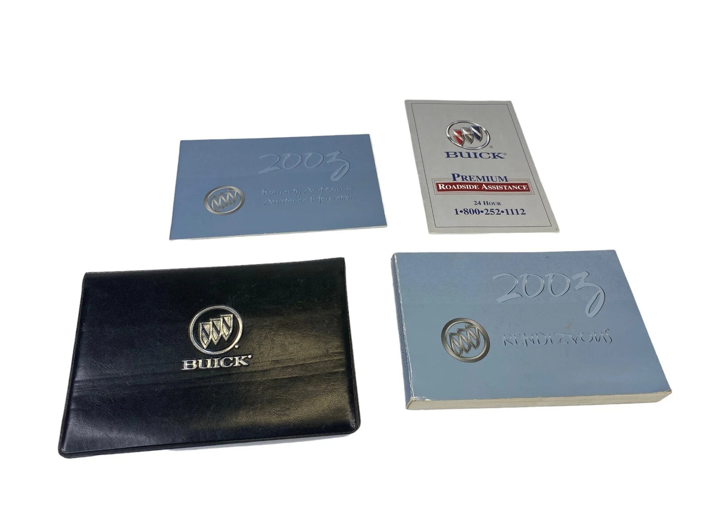 2003 BUICK RENDEZVOUS OWNERS MANUAL WARRANTY ASSISTANCE GUIDE BOOK W/ CASE