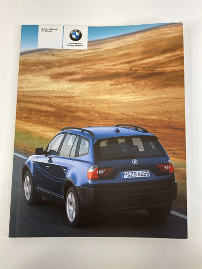 2004 BMW X3 OWNER'S MANUAL & QUICK REFERENCE GUIDE CARD SET W/ CASE OEM