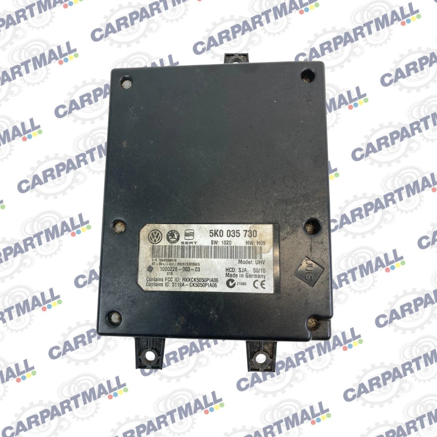 2011 VOLKSWAGEN TIGUAN BLUETOOTH INTERFACE COMPUTER CONTROL MODULE 5K0035730 OEM