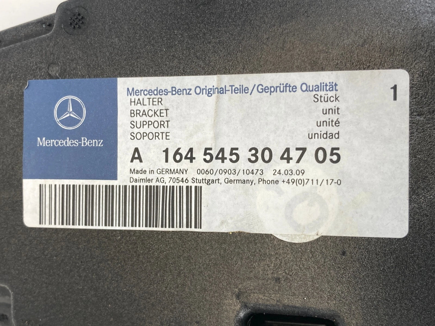 2006-2011 MERCEDES-BENZ ML350 BRACKET CONTROL MODULE OEM FACTORY A164545304705