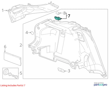 13-22 CHEVROLET SPARK 07-16 ACADIA TRUNK CARGO INNER COURTESY LAMP 13503059 OEM