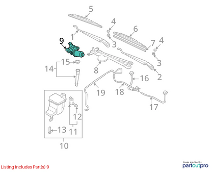2002-2006 NISSAN ALTIMA 04-08 MAXIMA FRONT WINDSHIELD WIPER MOTOR 28810-7Y005