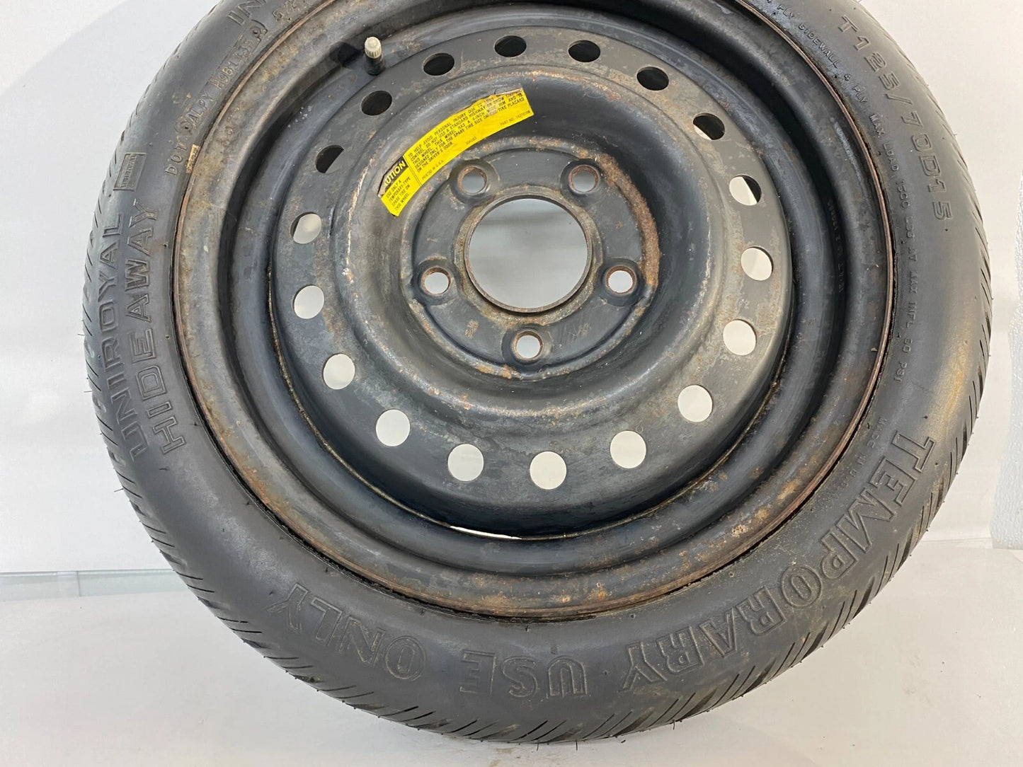 1986-1991 CADILLAC SEVILLE EMERGENCY SPARE TIRE RIM COMPACT DONUT T125/70D15