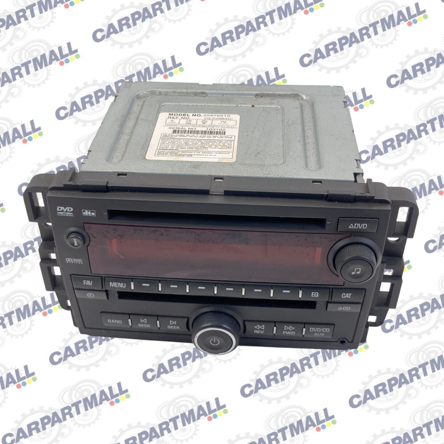 2010-2012 GMC Acadia Radio Stereo AM FM DVD CD Player AUX Input 25976615 OEM