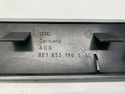 2002-2005 AUDI A4 QUATTRO RIGHT PASSENGER DASH TRIM SILVER BEZEL 8E1853190AC