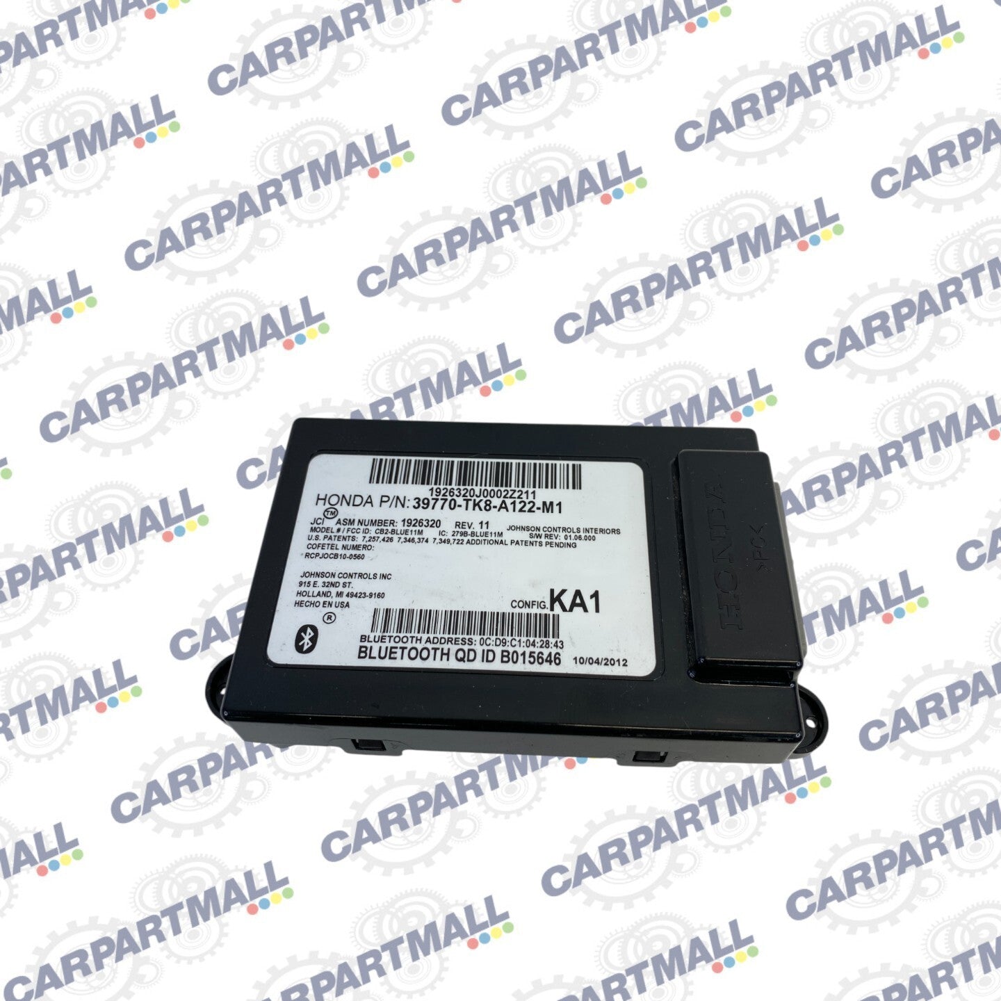 11-13 Honda Odyssey Bluetooth Communication Control Module Unit 39770TK8A122M1