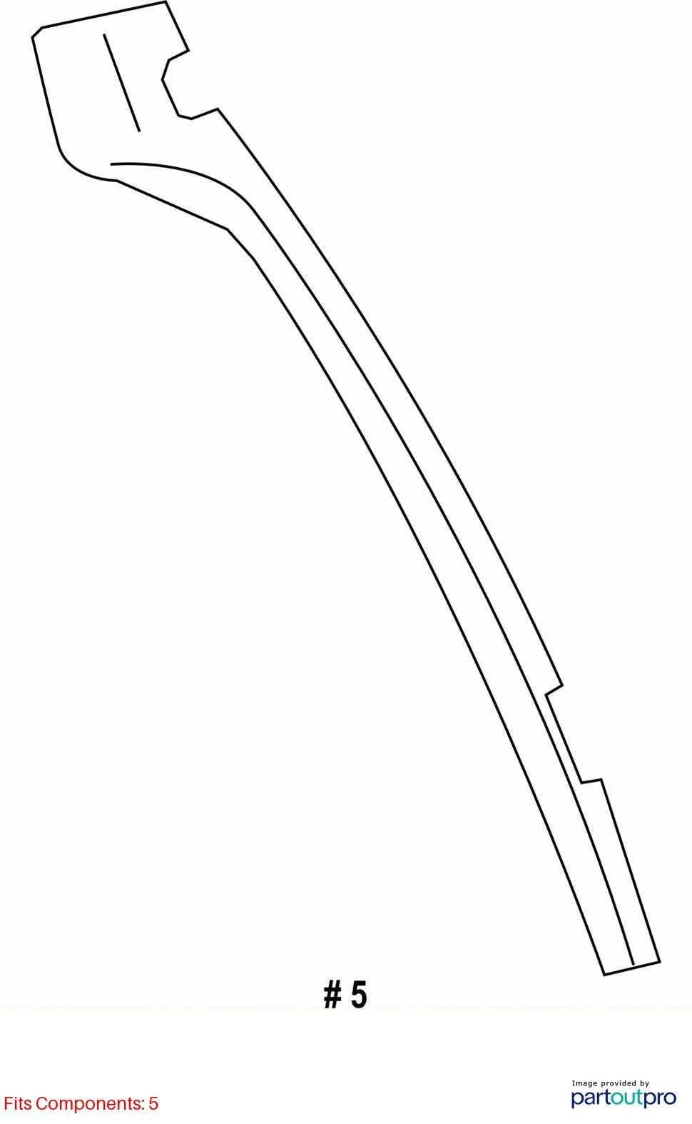 2010-2014 SUBARU OUTBACK REAR RIGHT LIFTGATE TAILGATE TRIM COVER RH 63134AJ00B