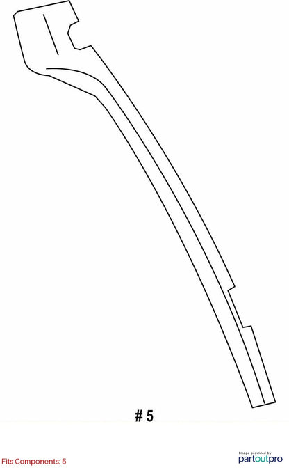 2010-2014 SUBARU OUTBACK REAR RIGHT LIFTGATE TAILGATE TRIM COVER RH 63134AJ00B