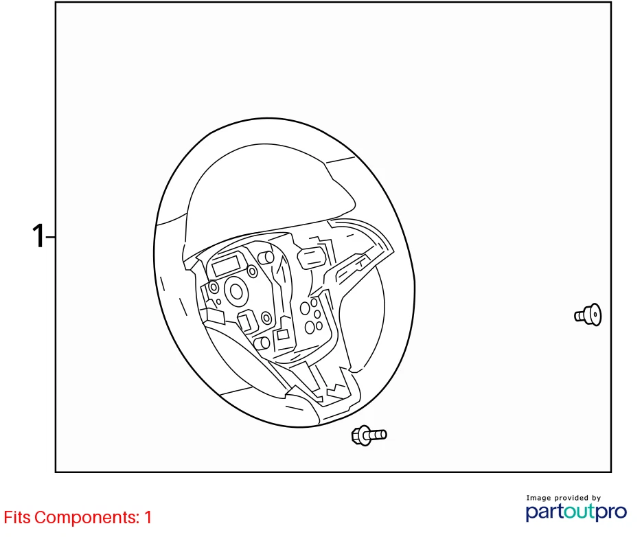2012-2014 CHEVY SONIC STEERING WHEEL ASSEMBLY W/O CRUISE CONTROL 95015583 OEM