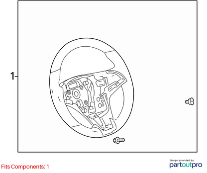 2012-2014 CHEVY SONIC STEERING WHEEL ASSEMBLY W/O CRUISE CONTROL 95015583 OEM
