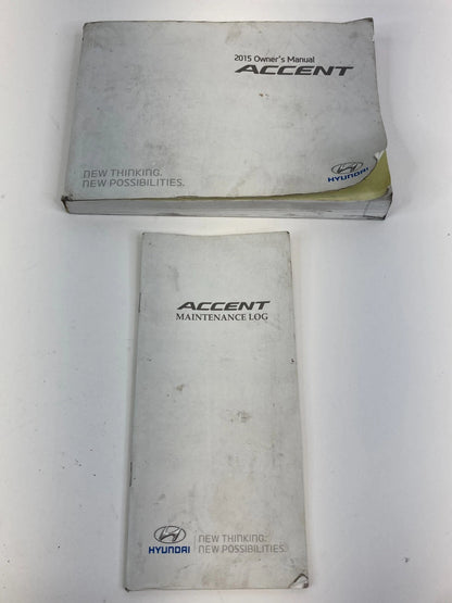 2015 15 HYUNDAI ACCENT OWNER`S USER MANUAL MAINTENANCE LOG HANDBOOK OEM