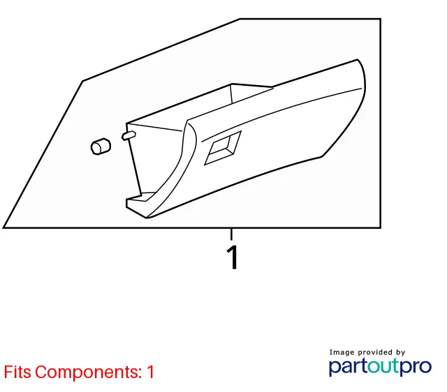 2009-2017 CHEVROLET TRAVERSE DASH GLOVE BOX COMPARTMENT STORAGE 22832085 OEM