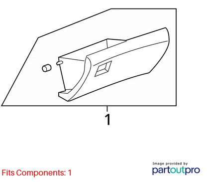2009-2017 CHEVROLET TRAVERSE DASH GLOVE BOX COMPARTMENT STORAGE 22832085 OEM