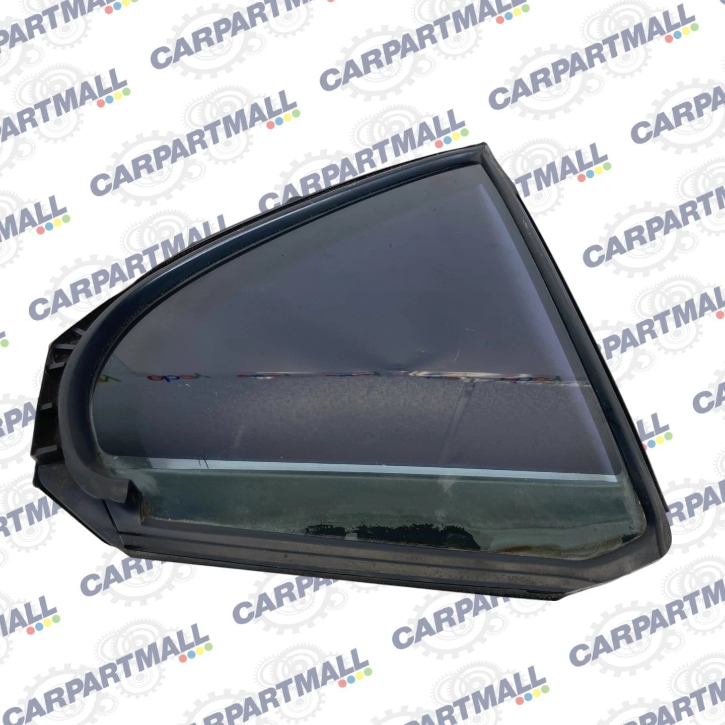 08-17 MITSUBISHI LANCER RR RIGHT QUARTER DOOR WINDOW GLASS W WEATERSTRIP 5740A04