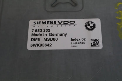 08 BMW 535XI 08-10 535I ENGINE COMPUTER CONTROL MODULE ECU ECM 7-583-332 OEM