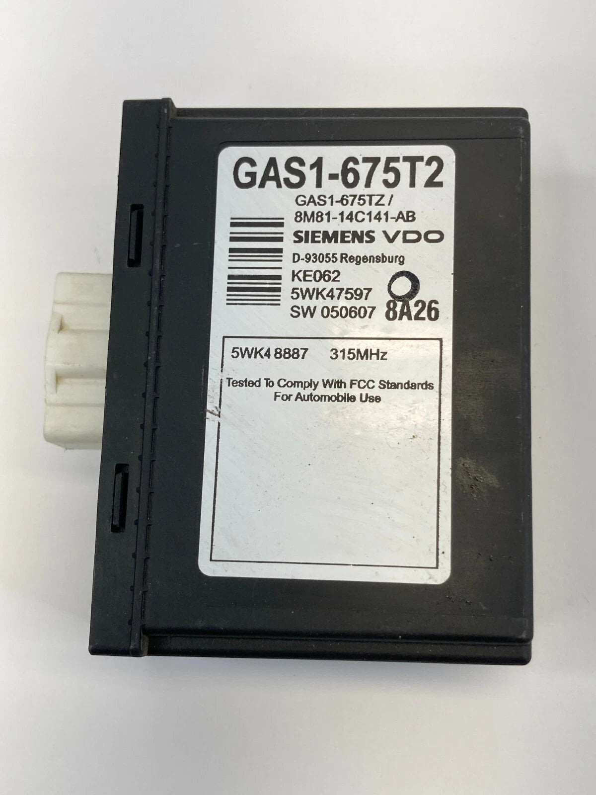 2006-2008 MAZDA6 MAZDA 6 TIRE PRESSURE MONITORING CONTROL MODULE GAS1-675T2 OEM