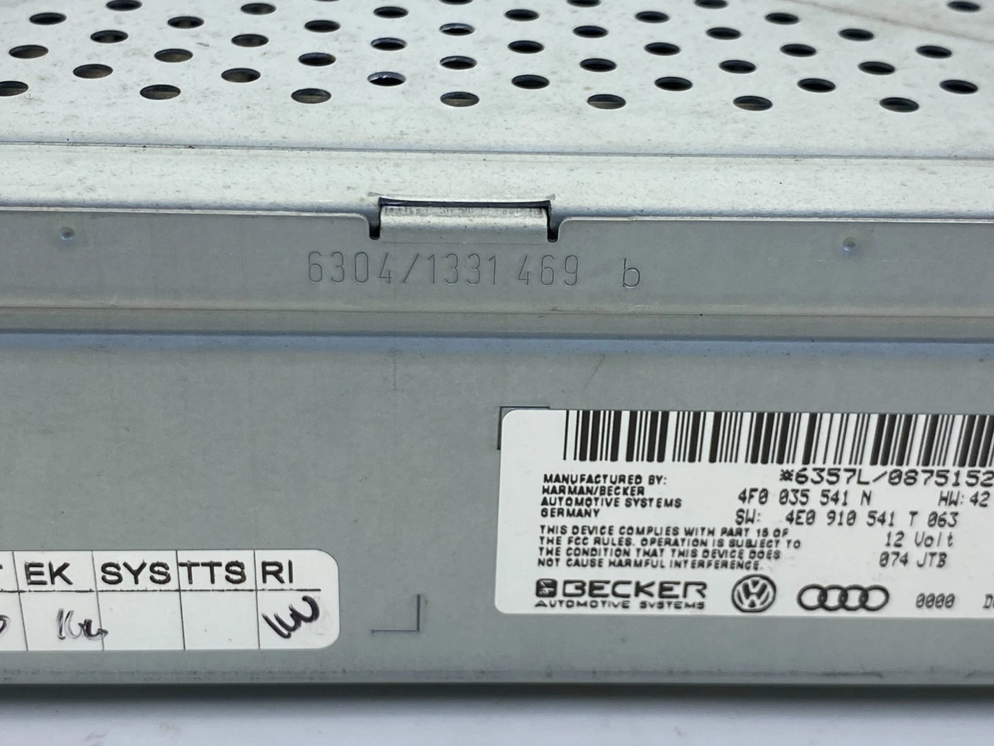 2008 2009 AUDI A5 QUATTRO AUDIO CD RADIO TUNER RECEIVER 4F0-035-541-N OEM