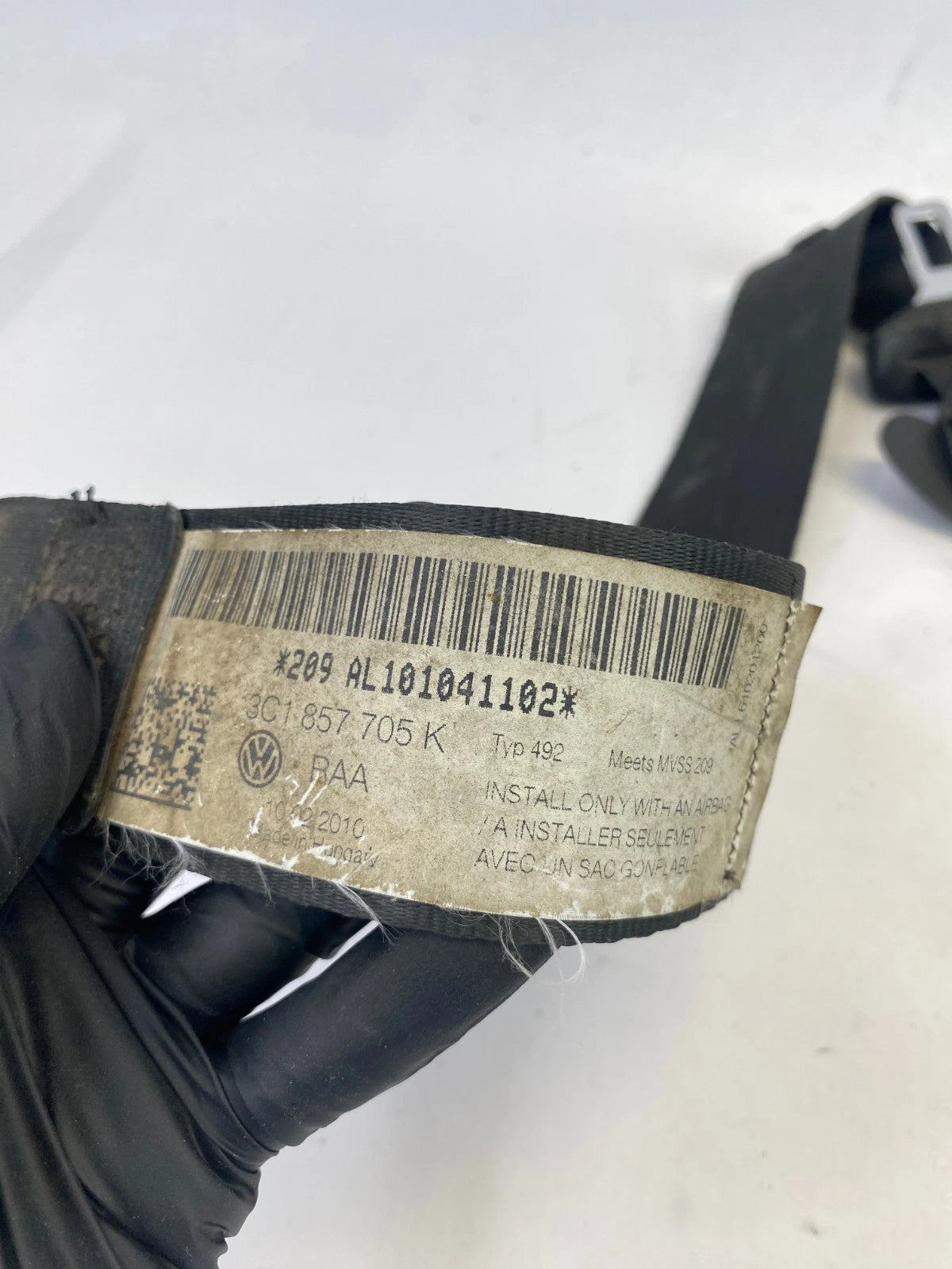 2009-2017 VOLKSWAGEN CC FRONT DRIVER LEFT SEAT BELT RETRACTOR OEM 3C1-857-705-K