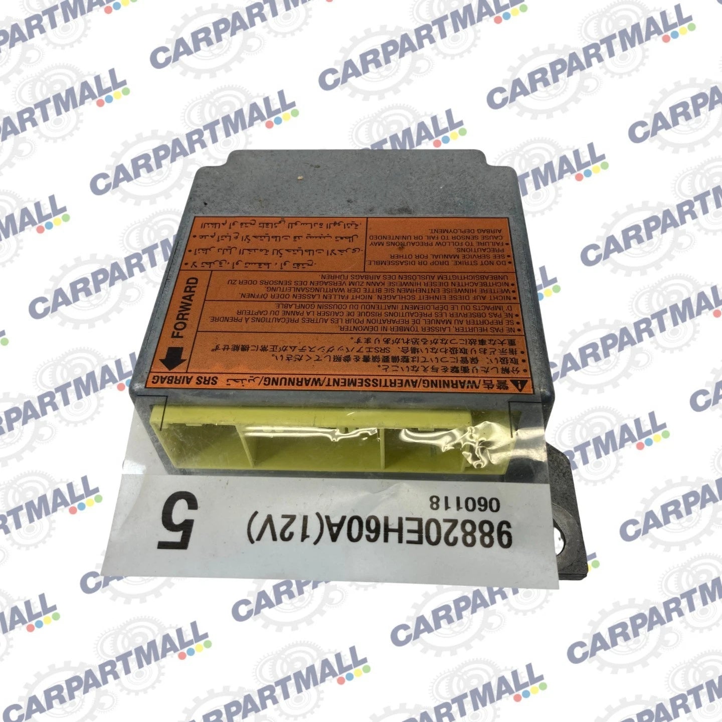 2006 2007 INFINITI M35 M45 SAFETY RESTRAINT BAG COMPUTER CONTROL MODULE 98820EH