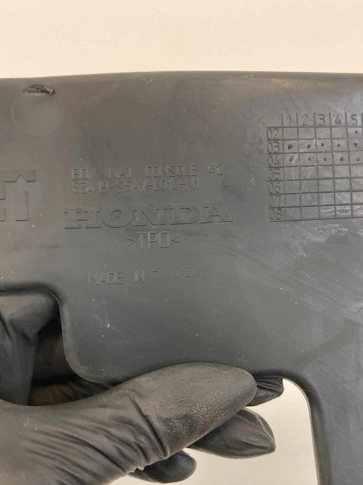 2003-2005 HONDA CIVIC CENTER CONSOLE ARMREST INSIDE LINER MAT BLACK OEM