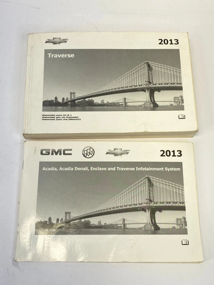 2013 CHEVROLET TRAVERSE OWNERS MANUAL WITH INFOTAINMENT SYSTEM GUIDE BOOK OEM