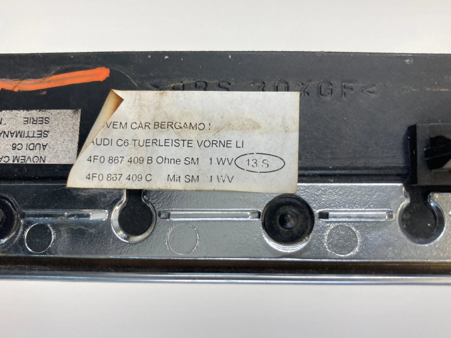 05-11 AUDI A6 QUATTRO FRONT LEFT DRIVER SIDE DOOR TRIM MOLDING WOOD 4F0-867-409