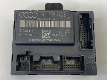 06-08 AUDI A6 QUATTRO FRONT RIGHT PASSENGER SIDE DOOR CONTROL MODULE 4F0959792E